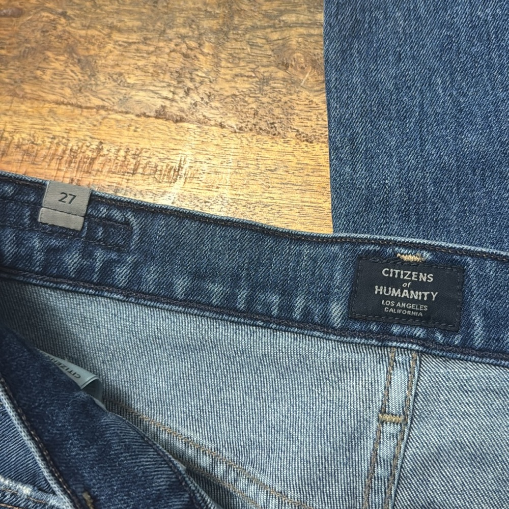 Citizens Of Humanity Dark Blue Cropped Jeans - Picture 5 of 7
